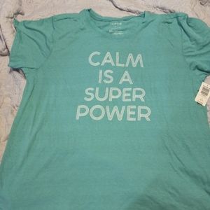 NWT Torrid Calm is a Super Power tshirt size 1